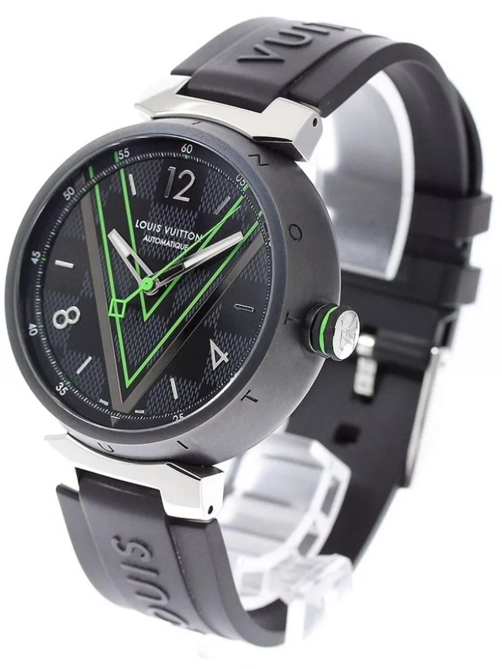 LOUIS VUITTON Tambour black Dial Automatic Men's Watch